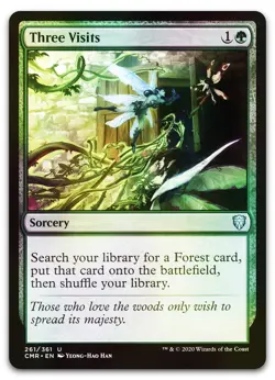 Three Visits #261 (Foil) (NM) Commander Legends CMR Magic MTG - Image 1