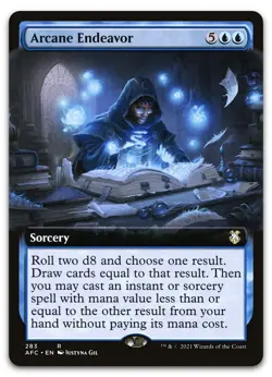Arcane Endeavor (Extended Art) #283 (NM) Forgotten Realms AFC Magic MTG - Image 1