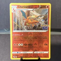 Pokemon TCG Charizard Holo Rare Reverse Holo Pokemon GO 010/078 - Image 1