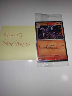 Staff Promo Sealed Pack Phantasmal Flames Pokemon TCG MEP 014-017 - Image 1