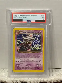 Pokemon 2002 Neo Destiny Dark Slowking PSA 7 Vintage #20 - Image 1