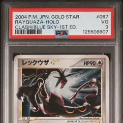 PSA 3 2004 Rayquaza Gold Star 067/082 1st Edition Pokemon Japanese Vintage Holo - Image 3