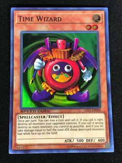 Yugioh Time Wizard STP1-EN008 SUPER (NM) - Image 1
