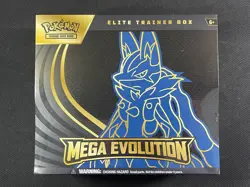 Pokemon Cards Sealed Mega Evolutions ETB Lucario Ultra Rare S&V 2025 - Image 1