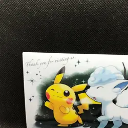 Pikachu Vulpix Pokemon Center Limited Edition Clear Card 2016 Nintendo Japan F/S - Image 5