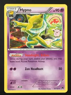 Pokemon TCG Hypno 51/122 XY Breakpoint Regular Rare NM - Image 1