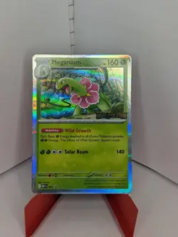 Pokemon TCG Meganium 001 Holo Prerelease Stamped Mega Evolution NM Promo English - Image 1