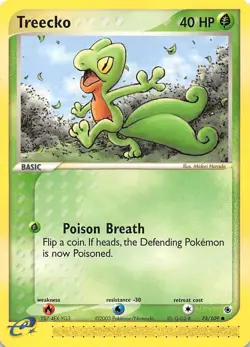 Treecko 75/109 Ruby and Sapphire Pokemon 002871 - Image 1