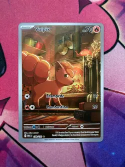 Vulpix 138/132 Mega Evolution Holo Illustration Rare Near Mint English Pokemon - Image 1