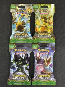 Pokemon Cards x4 Blisters Fates Collide Sealed XY 2016 Ultra Rare - Image 1