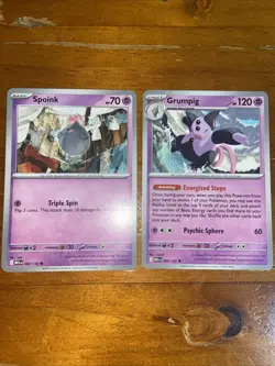 Pokemon TCG Spoink Grumpig Mega Evolutions Cards MEG 062/132 063/132 2025 NM - Image 1