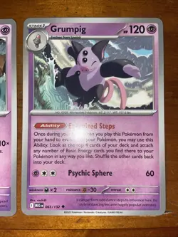 Pokemon TCG Spoink Grumpig Mega Evolutions Cards MEG 062/132 063/132 2025 NM - Image 3