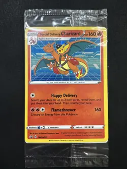 Special Delivery Charizard Pokemon Center Promo Card Sealed SWSH075 IN HAND - Image 1