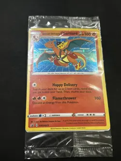 Special Delivery Charizard Pokemon Center Promo Card Sealed SWSH075 IN HAND - Image 2