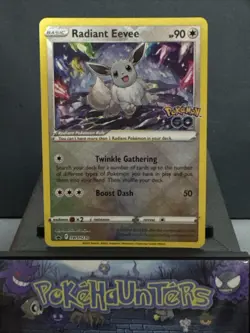 Pokemon Card Radiant Eevee Swsh230 Black Star Promo Pokemon Go Near Mint - Image 1