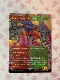 MTG Scarlet Spider, Ben Reilly (Borderless Foil) Marvel's Spider-Man 214 NM - Image 1