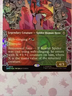 MTG Scarlet Spider, Ben Reilly (Borderless Foil) Marvel's Spider-Man 214 NM - Image 2