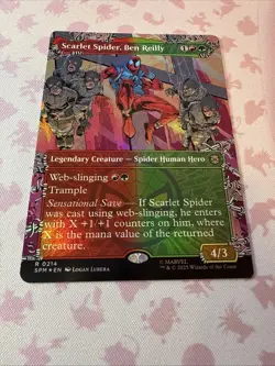 MTG Scarlet Spider, Ben Reilly (Borderless Foil) Marvel's Spider-Man 214 NM - Image 4