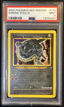 Pokemon Shining Steelix Neo Destiny #112 2002 PSA 9 Mint Very Clean - Image 1