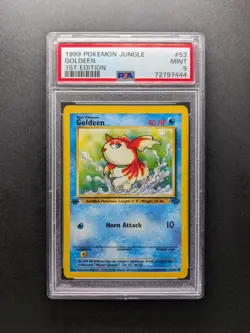 1999 Pokemon GOLDEEN - 53/64 - 1. Edition - Jungle - PSA 9 - Image 1