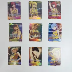 9×One Piece Dragon Ball Doujin Cards 3 ACG Waifu Cos Lakers Custom Anime DIY - Image 1