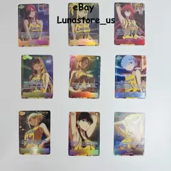9×One Piece Dragon Ball Doujin Cards 3 ACG Waifu Cos Lakers Custom Anime DIY - Image 2