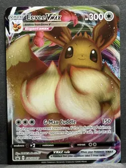 Pokemon TCG Eevee VMAX SWSH087 Shining Fates Black Star Promo Card NM - Image 1