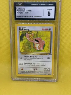 1999 Pokemon Vintage Jungle Lickitung #38 - CGC 6 Ex/NM - Image 1