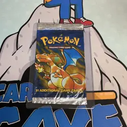 Pokemon Base Set Charizard Pack art OPENED - Image 1