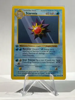 Pokemon -Starmie - 64/102 1st Edition Shadowless Base Set -LP - Image 1