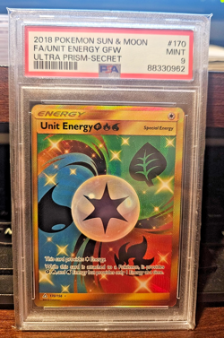 2018 POKEMON SUN AND MOON ULTRA PRISM UNIT ENERGY GFW #170 PSA 9 - Image 1