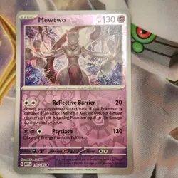 Pokemon Scarlet & Violet 151 Reverse Holo Rare Mewtwo 150/165 Near Mint TCG - Image 1