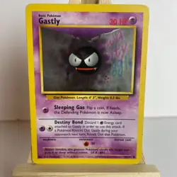 Gastly 50/102 Base Set Unlimited Common Pokemon Moderate Play+ - Image 1