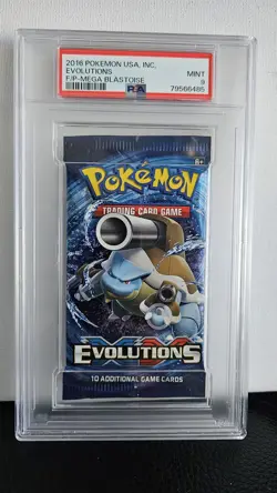 Pokemon TCG - Evolutions Booster Pack (Blastoise Art) PSA9 - Image 1