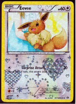 2013 EEVEE RC14 Legendary Treasures Pokemon Radiant Collection RARE- HOLO (E5) - Image 1