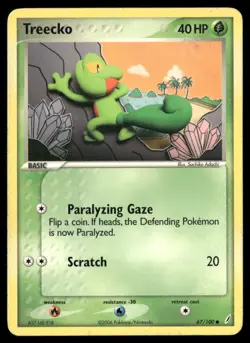 2006 EX Crystal Guardians set Pokemon card 067 Treecko HP - Image 1
