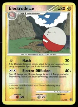2008 Stormfront Set Pokemon Card 037 Electrode Reverse Foil LP - Image 1