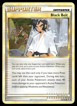 2010 HS Triumphant Set Pokemon Card 085 Black Belt LP - Image 1