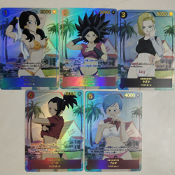 5×Dragon Ball Doujin Card Bikini Series Goddess Story Waifu Custom Holo Foil - Image 2