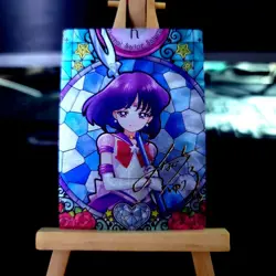10×Sailor Moon Doujin Card Goddess Story ACG Waifu Custom Anime Holo Foil Card - Image 4