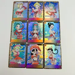 9×Dragon Ball Doujin Card Christmas Series Goddess Stroy Waifu Custom Holo Foil - Image 1