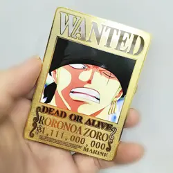 One Piece Zoro Metal Doujin Card Wanted Series 2 Goddess Stroy Waifu Custom DIY - Image 1