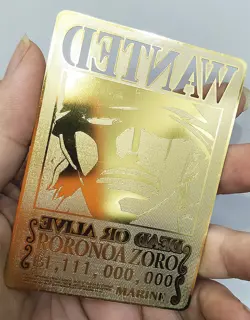 One Piece Zoro Metal Doujin Card Wanted Series 2 Goddess Stroy Waifu Custom DIY - Image 2