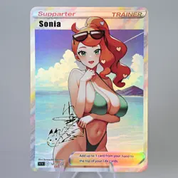 Sonia Bikini Doujin Card Trainer Bikini Series Goddess Story Waifu Custom DIY - Image 1