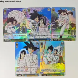 5×Goku and ChiChi Dragon Ball Doujin Card Goddess Stroy Waifu Custom DIY - Image 1