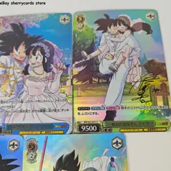 5×Goku and ChiChi Dragon Ball Doujin Card Goddess Stroy Waifu Custom DIY - Image 3