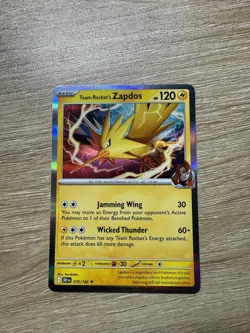 Pokemon TCG : 070/182 Team Rocket's Zapdos : Rare Holo Card : Destined Rivals - Image 1