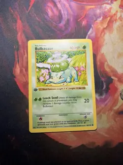 1st Edition Bulbasaur 44/102 Base Set SHADOWLESS 1999 Pokemon Card TCG MP-HP - Image 2