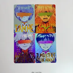 4×EVA Evangelion Doujin Card Rei Ayanami Asuka ACG Custom Holo - Image 1