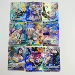 9×One Piece ACG Waifu Doujin Cards Holo Oil Painting Series Custom Anime DIY - Image 1